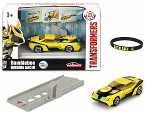 Машинка Bumblebee из серии Трансформеры, с запуском и браслетом, 11 см. (Dickie, 3112001)